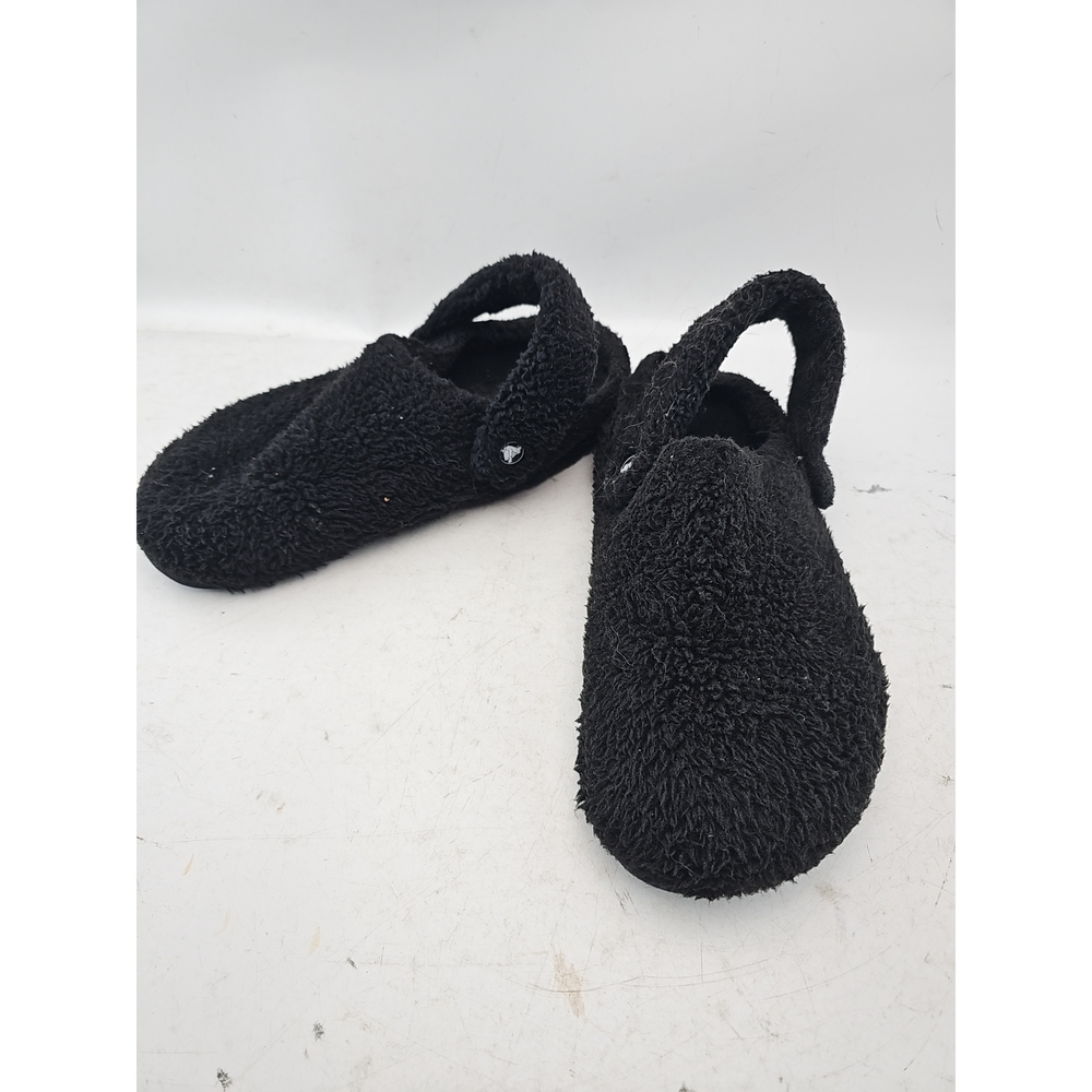 Crocs Fur Sure Black Fuzzy Slippers